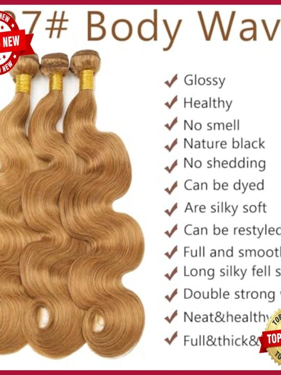Brazilian Virgin Human Hair Extensions Body Wave Bundles 14-18 Inch main image 4